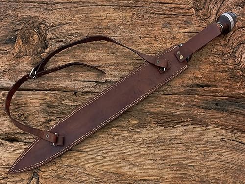 Miniatura 4 de Espada de gladiador de acero de DamascoEspada de Gladius romana hecha a mano con funda de cuero.