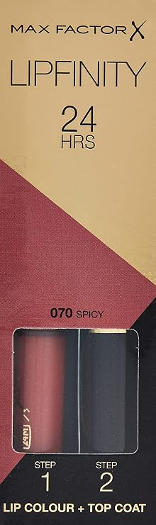 Max Factor Lipfinity Lipstick, Spicy, 1 Set