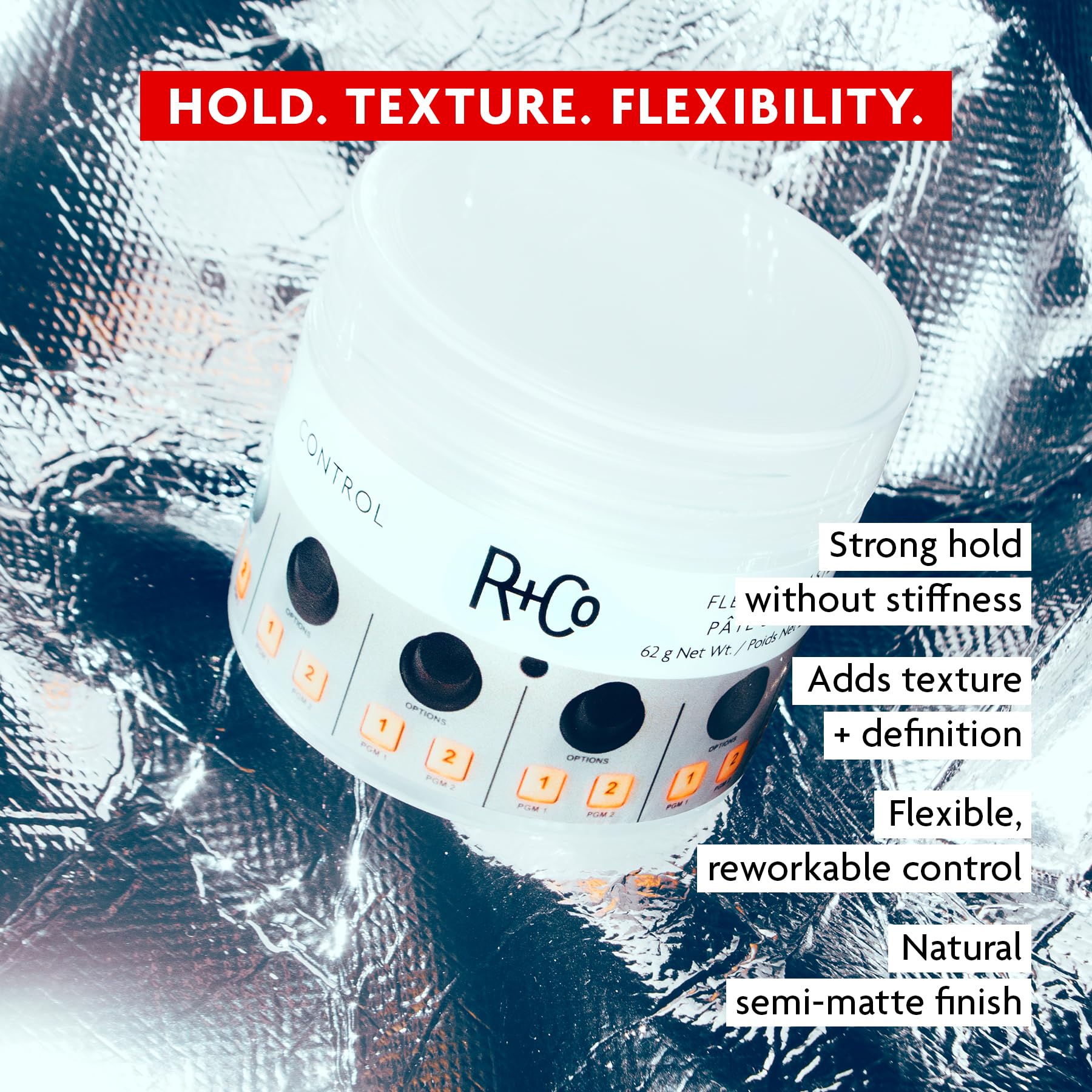 RCo Control Flexible Paste Strong Hold 2.2 Oz | Texturizing Curl Defining Lightweight Matte Finish Styling Paste for All Hair Types product thumbnail 3