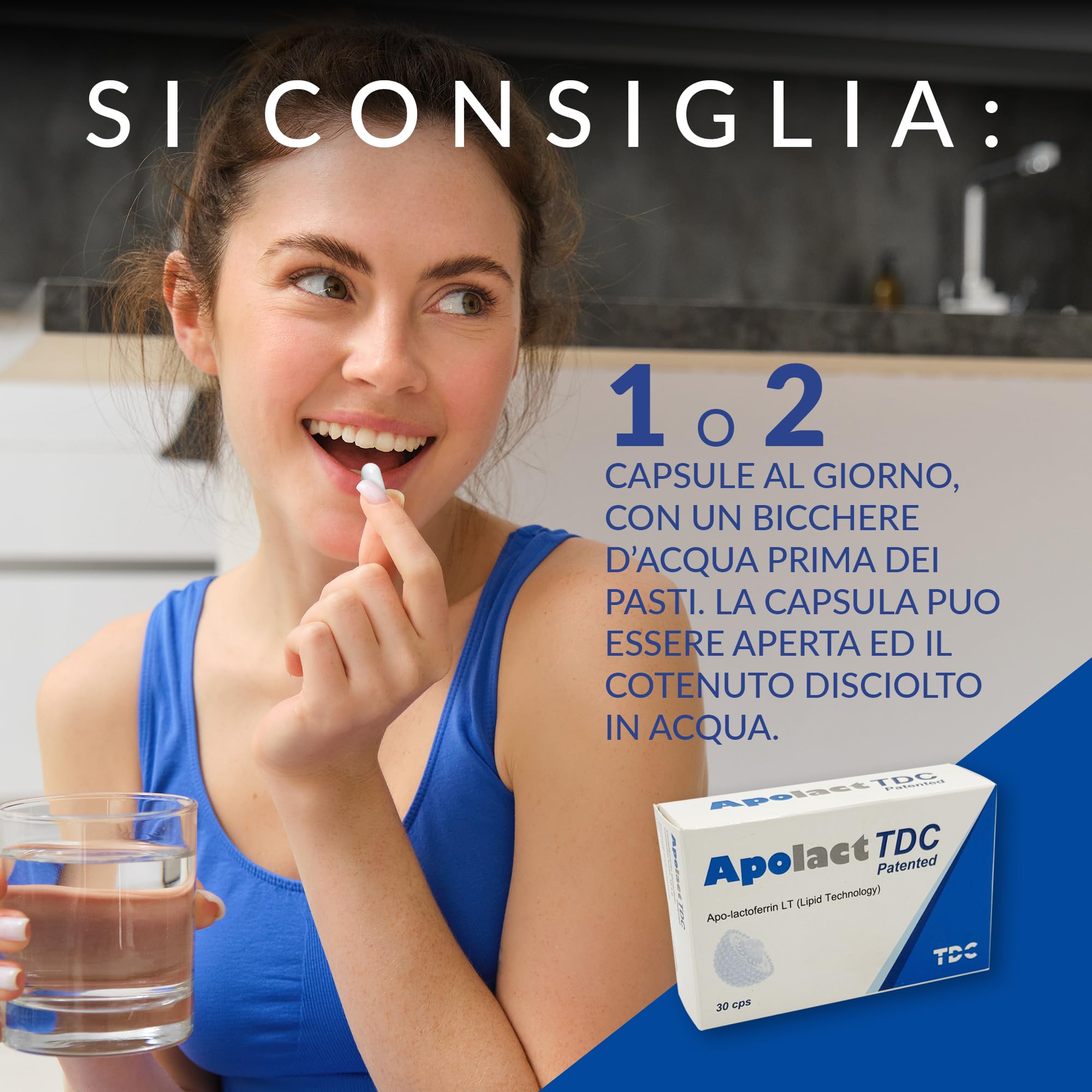 APOLACT TDC - Apo-lattoferrina in liposomi utile per il trattamento degli stati carenziali o nei casi di aumentato fabbisogno di lattoferrina