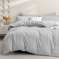 Vista 41 de JELLYMONI Funda de Edredón Tamaño King Color Caqui - Juego de Funda de Edredón Bohemio de 3 Piezas a Cuadros de Poliéster con Mechones Tejido