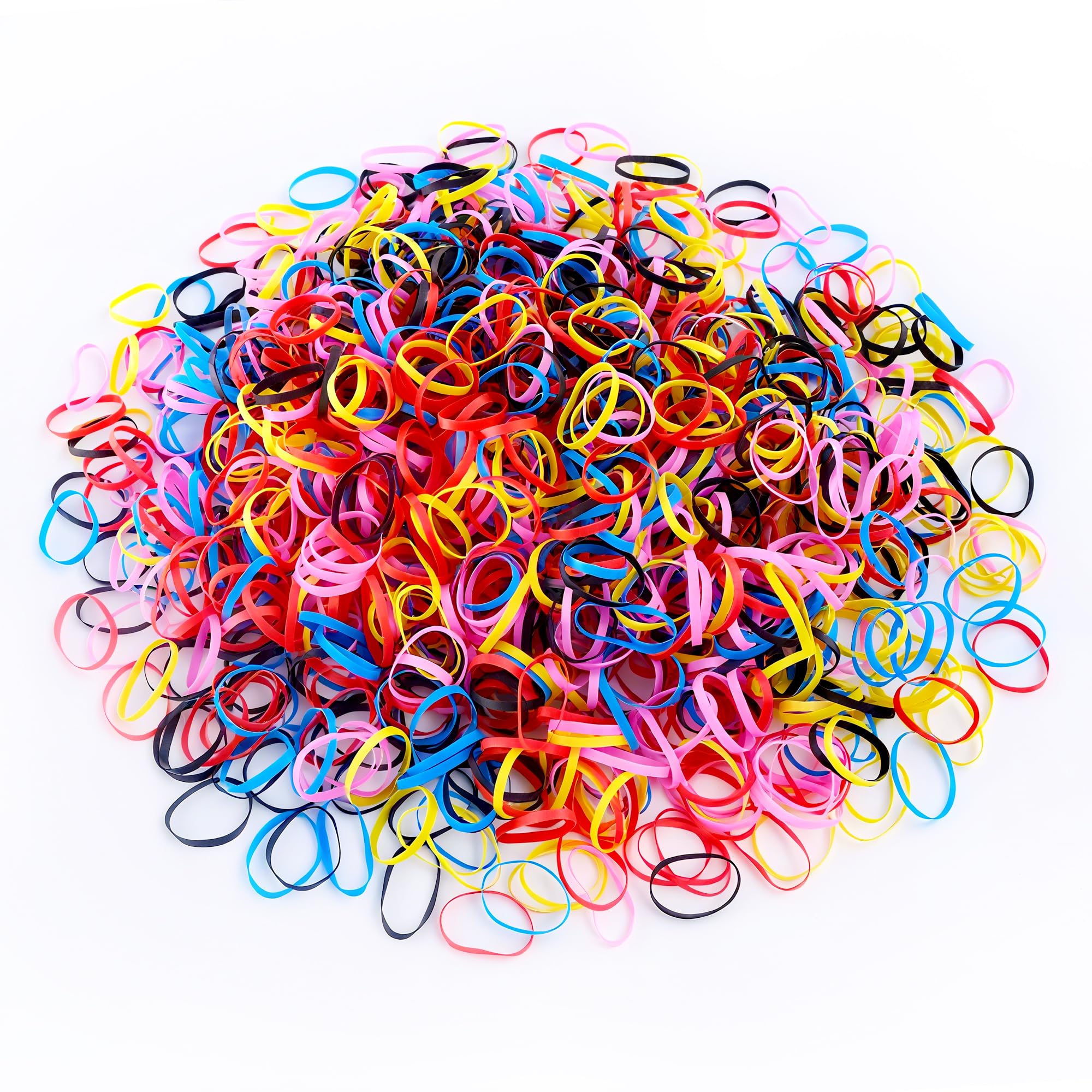 1000 Pieces Elastic Hair Bands Small Colorful Rubber Bands for Braid and Hairstyle DIY Hair Accessories