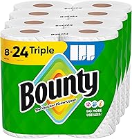 Bounty Select-A-Size Paper Towels, White, 8 Triple Rolls = 24 Regular Rolls, 2X More Absorbent Quicker Picker Upper