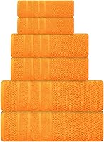 Vista 49 de Juego de toallas de baño - 100% algodón - 2 toallas de baño, 2 toallas de mano y 2 toallitas - Grandes, gruesas, esponjosas, absorbentes, secado