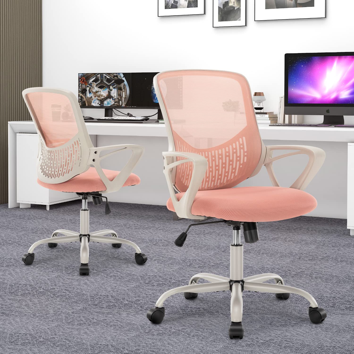 Smug Home Office Desk Computadora Ergonómica Silla De Malla