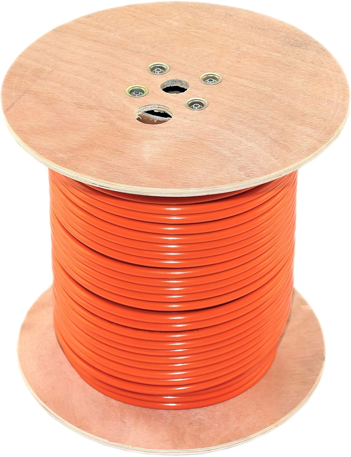 RG11 Coaxial Cable roll of Tri-Shield Underground Drop Direct Burial Flooded Coax Digital Cabling with Gel (Indoor/Outdoor) 500' or 1000' Bulk Wire (500 FT, Orange)