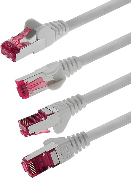 1aTTack.de 2m - 7 Farben - 7 Stück - Netzwerkkabel CAT6a (10Gb/s) S-FTP CAT 6a Lankabel - GHMT zertifiziert PIMF 500 MHz Cat5 Cat5e Cat6 Cat6a Cat7 für Switch, Router, Modem, Internet - 4