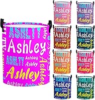 Vista 12 de Cesta de lavandería personalizada con nombre, cesta de lavandería plegable con asa para baño, sala de estar, dormitorio