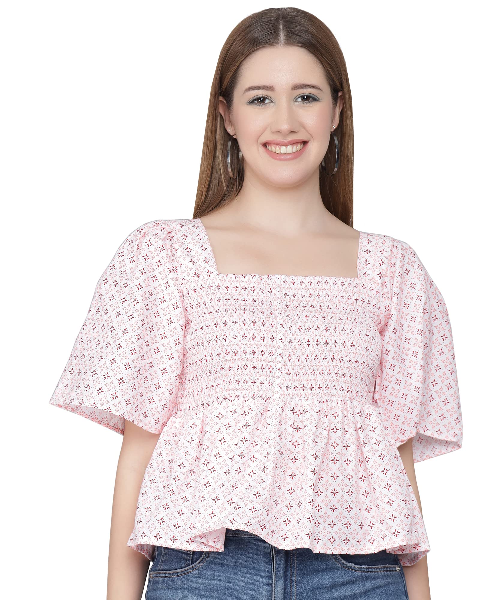 ADDYVEROParty Printed Women Pink Top