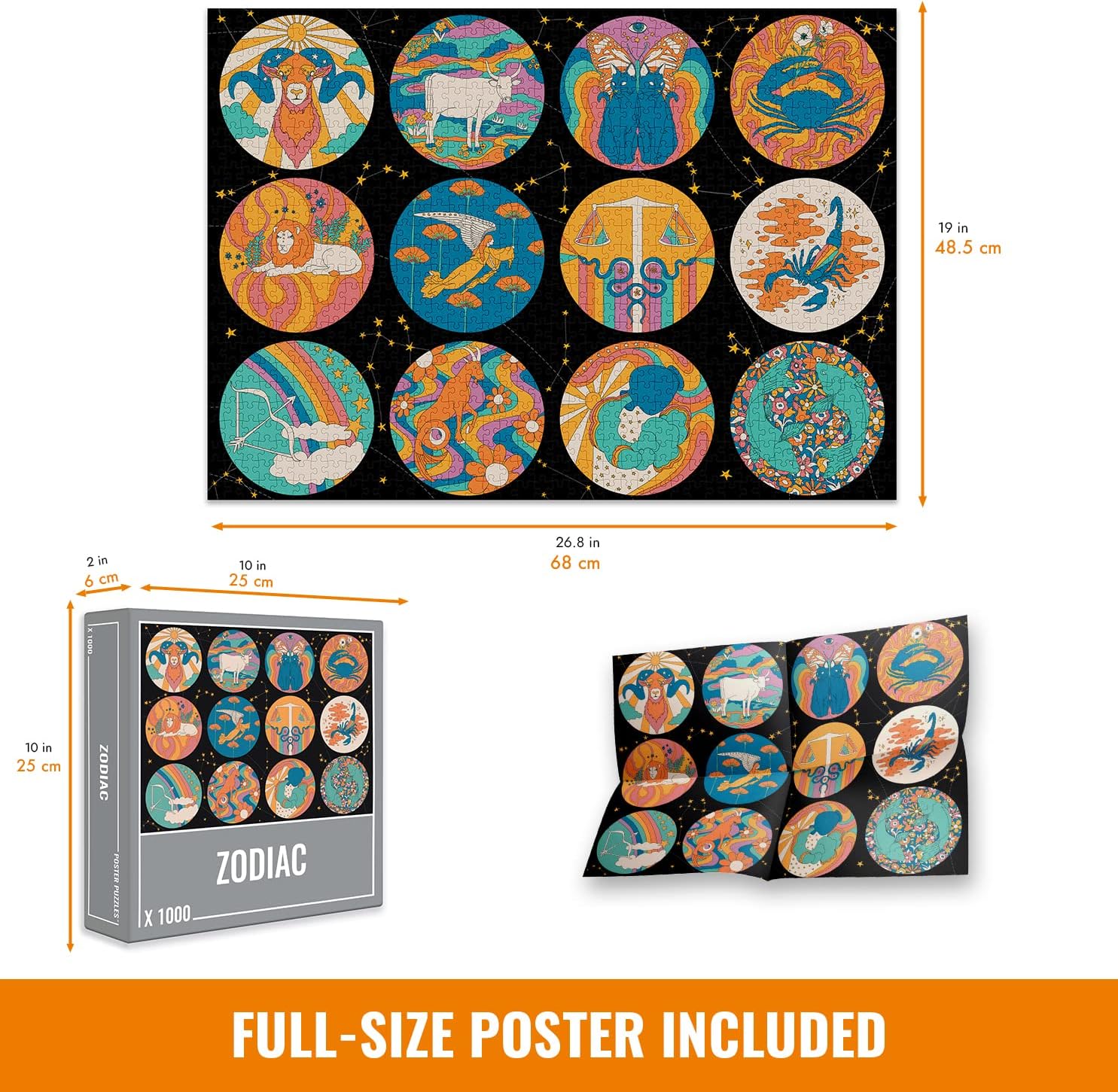 Cloudberries CB stars Jigsaw Puzzles, Zodiac, Large - Image 4