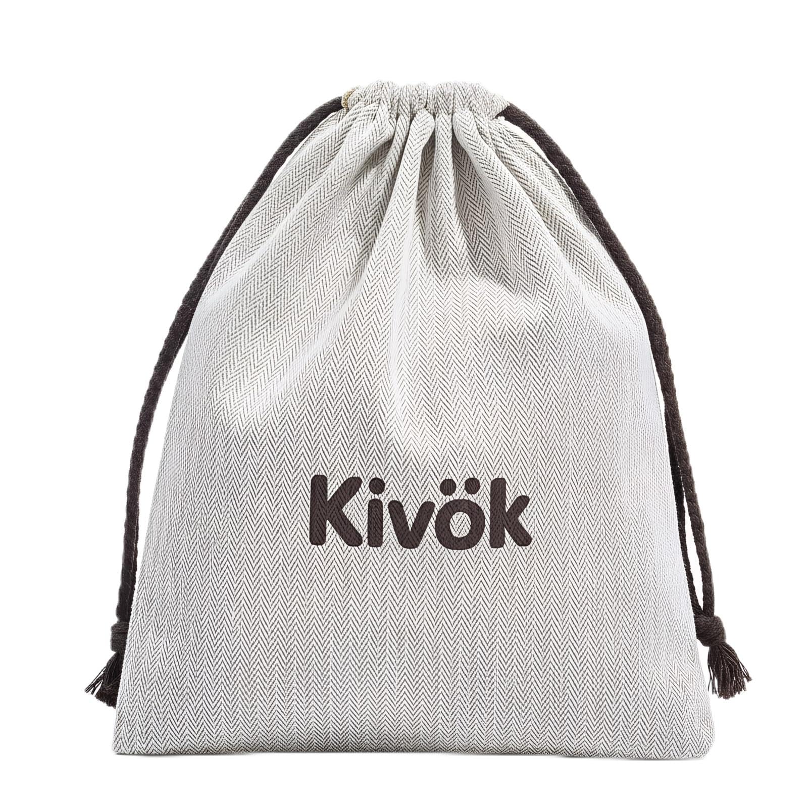 Herringbone Weave Cotton Drawstring Bag