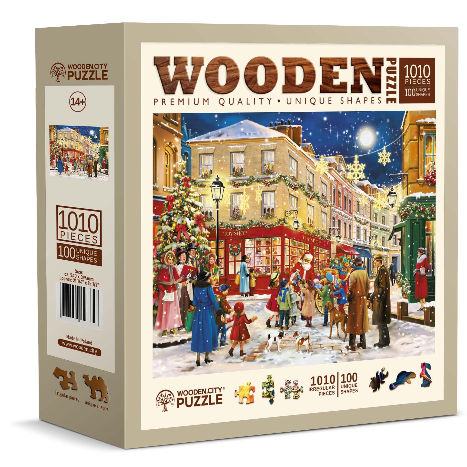WOODEN.CITY Houten legpuzzels voor volwassenen - 1000 stukjes - afmeting 51,9 x 37,5 cm - premium kwaliteit houten decoupeerzagen - unieke vorm beste cadeau voor volwassenen (kleurrijke kaart