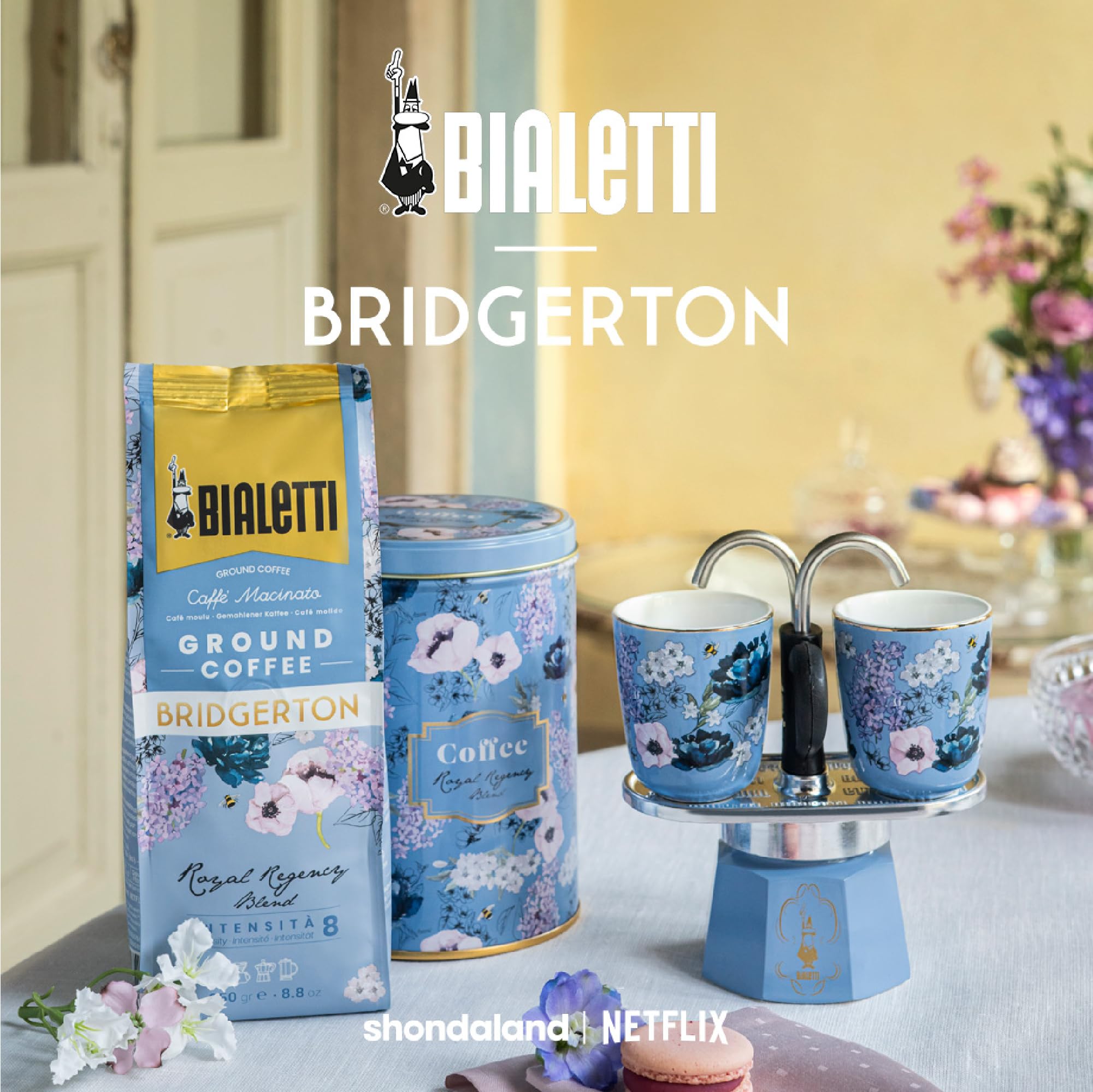 Bialetti Bridgerton Mini Express Set, 2 Keramikplatten, nicht induktionsgeeignet