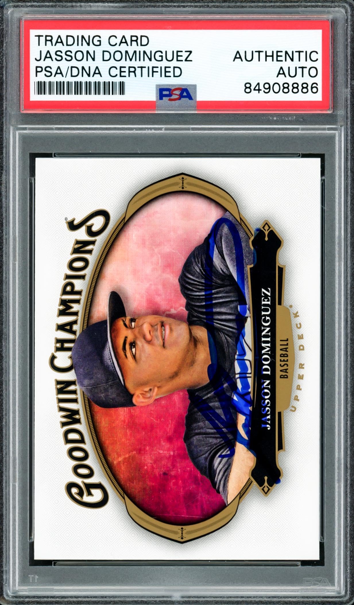 Jasson Dominguez Autographed 2020 Upper Deck Goodwin Champions 