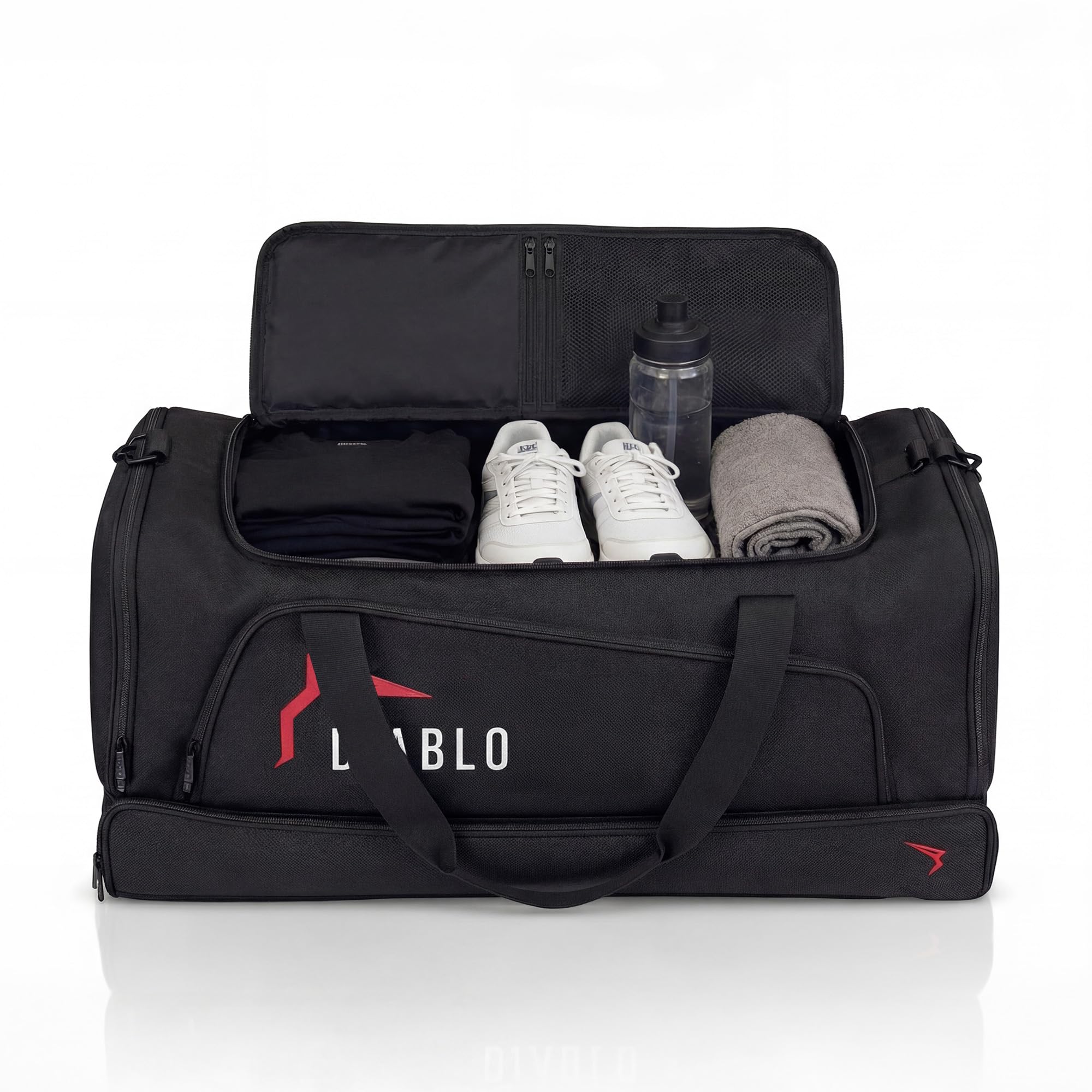Diablo Borsa Sportiva Uomo Grande 68L Borsone Palestra con Scomparto Scarpe Zaino Multifunzionale Borsa Viaggio Fitness Impermeabile con Tasche Organizer Tracolla Regolabile
