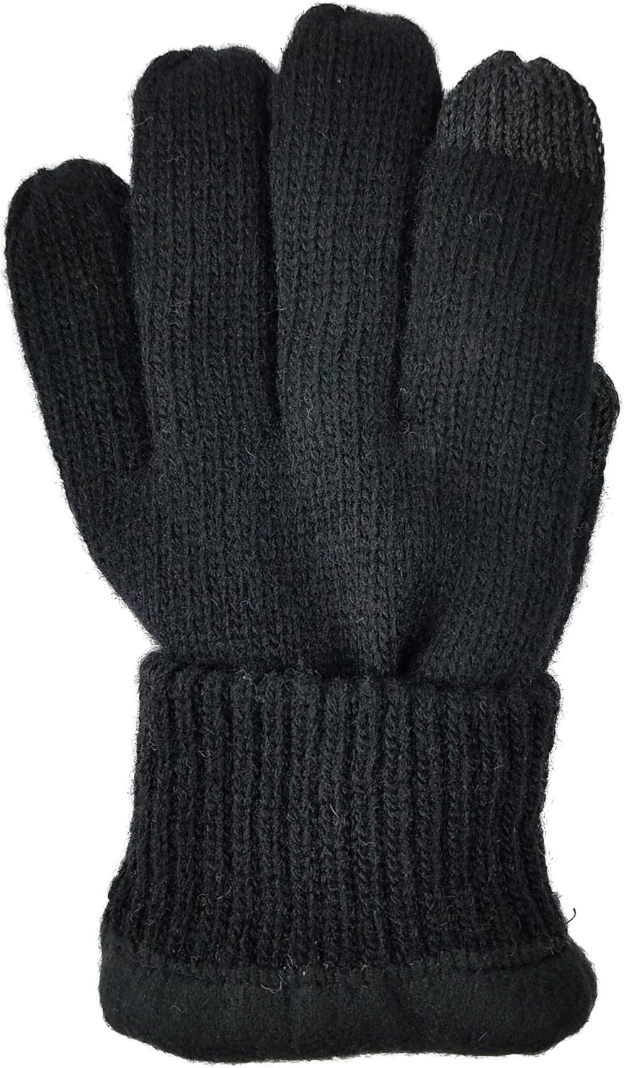 BRUCERIVER Men Pure Wool Knit Gloves with Thinsulate Lining and Elastic Rib Cuff - Image 5
