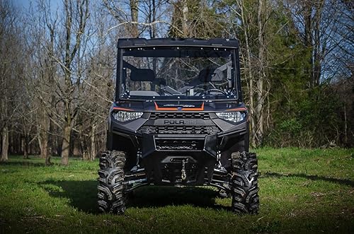 Miniatura 2 de SuperATV Brazos A inclinados hacia adelante de 1.5 pulgadas, brazo de control para Polaris Ranger Full Size XP 1000 (2018-2020), color negro,
