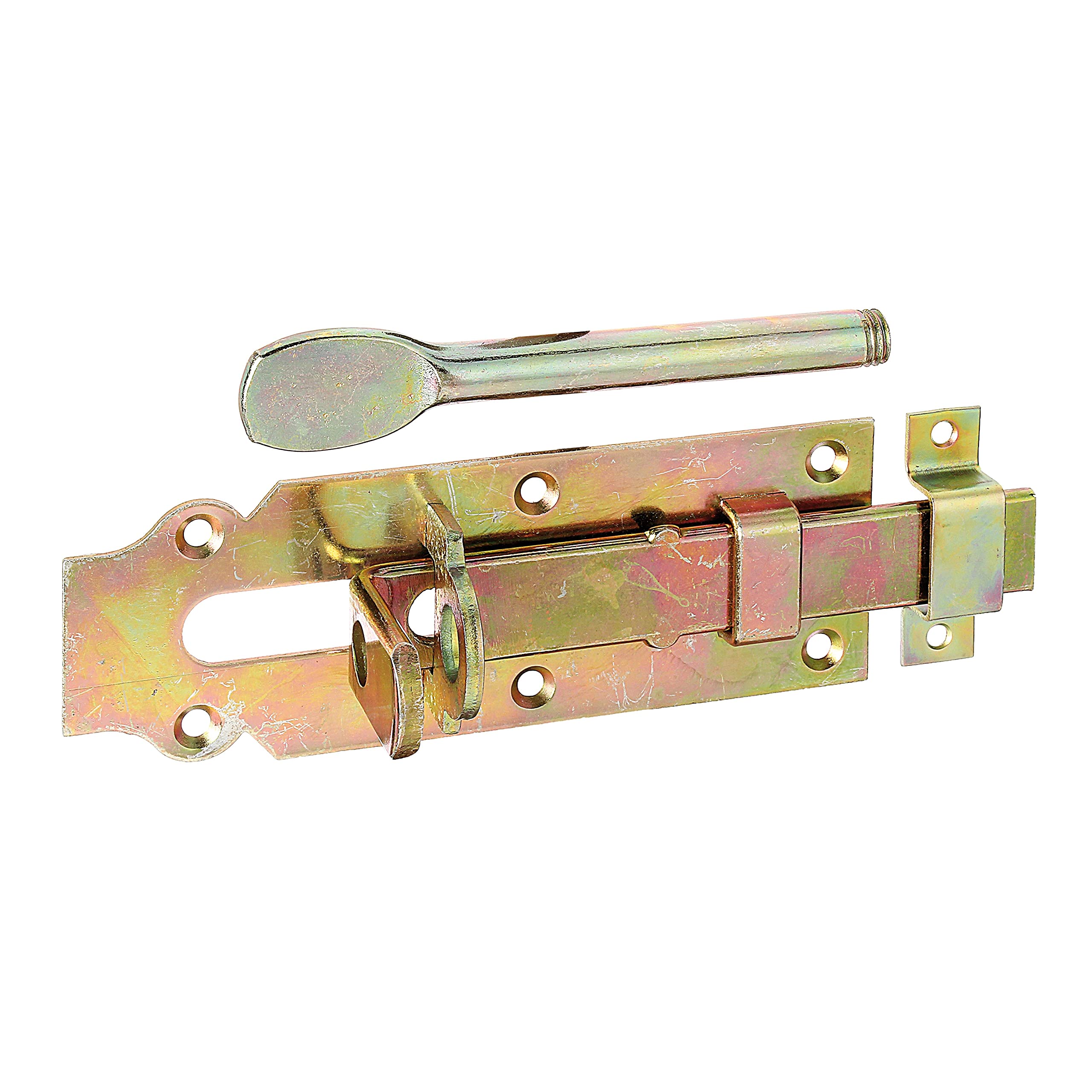 Stable Door Bolt Length 160 mm Galvanised Steel Yellow