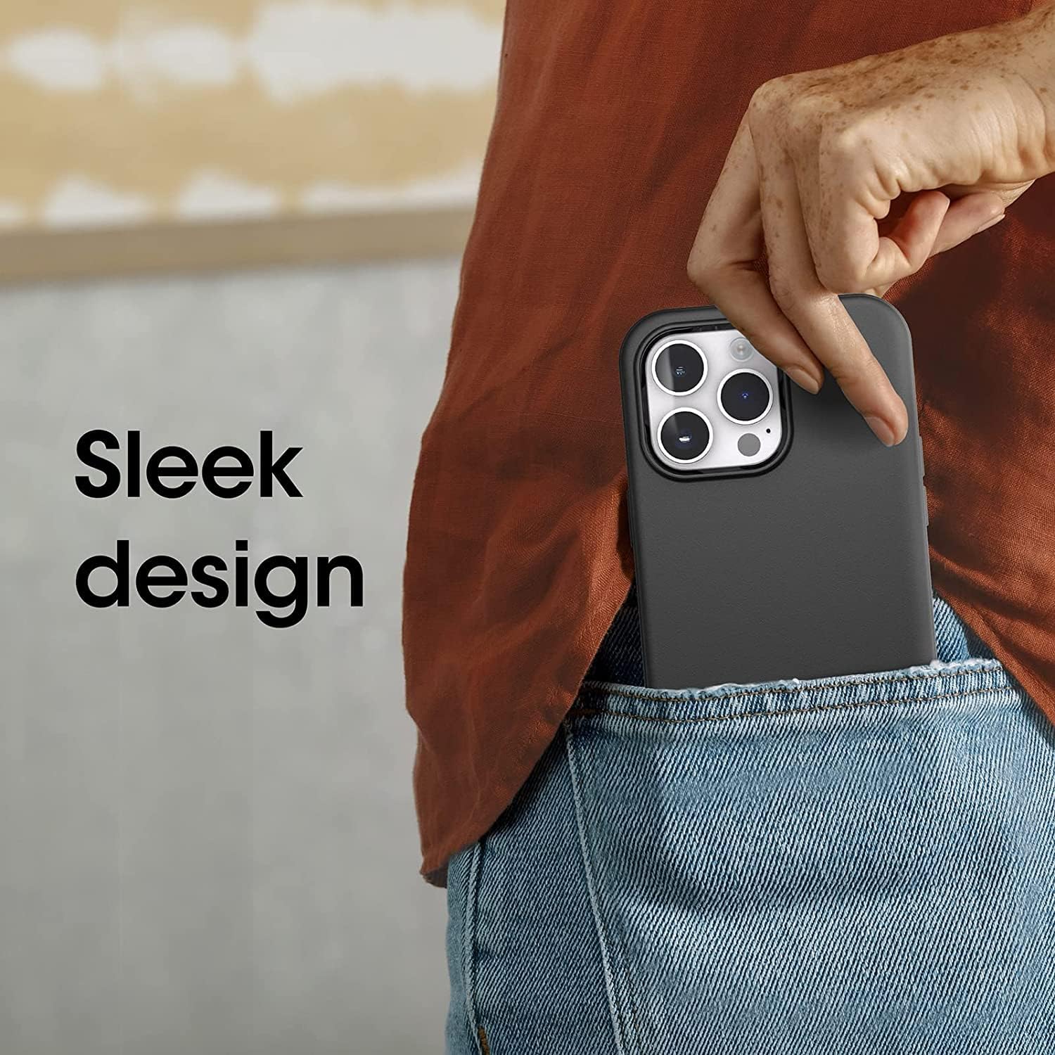 OtterBox Symmetry Series+ Antimicrobial Case with MagSafe for iPhone 14 Plus (ONLY) Dark Night
