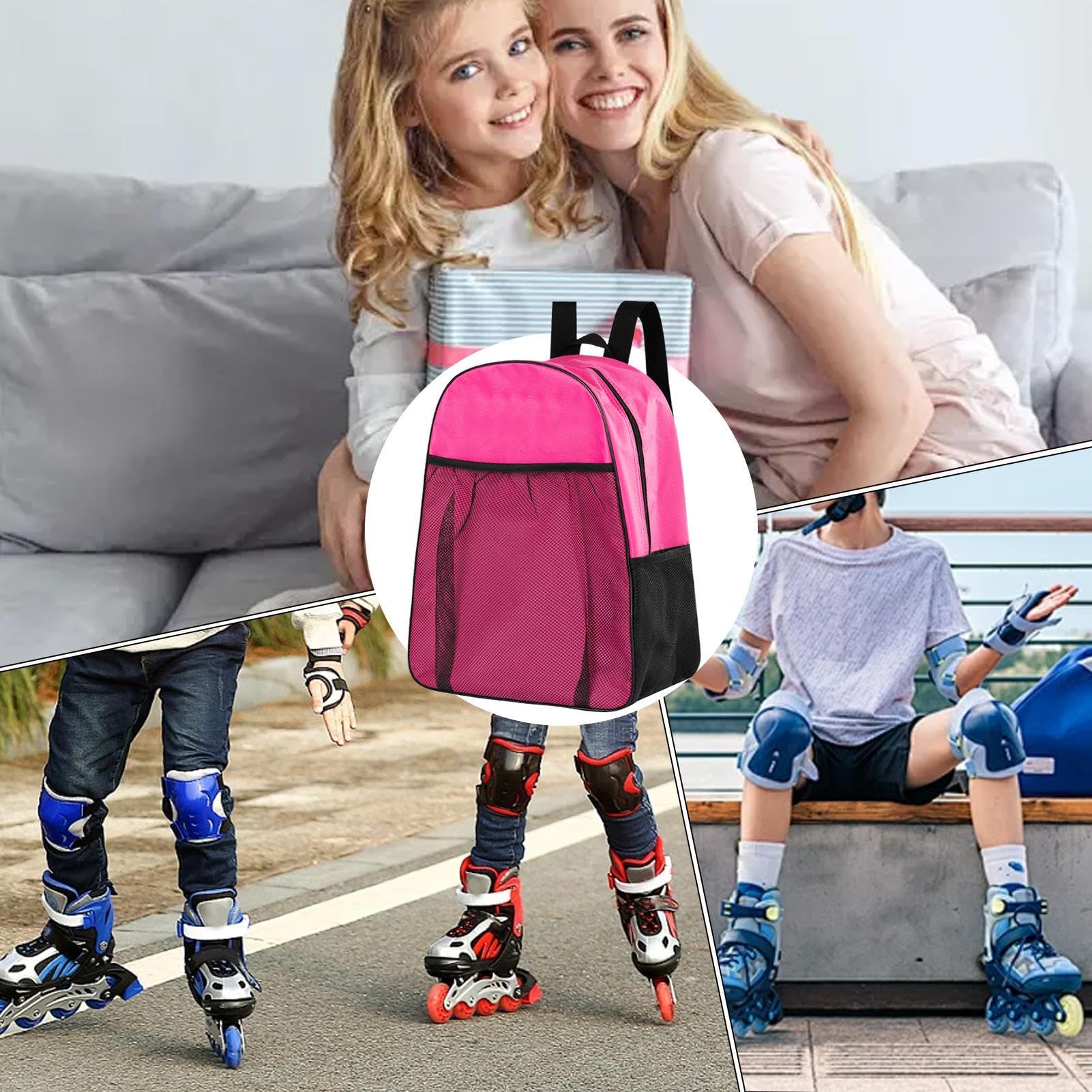 Sac à dos De Rangement De Skate Roller - Étui De Skate Imperméable Portable | Sac De Sport Compartiments | Zace De Voyage Confortable | Organisateur Multi-poches Pour Patins |