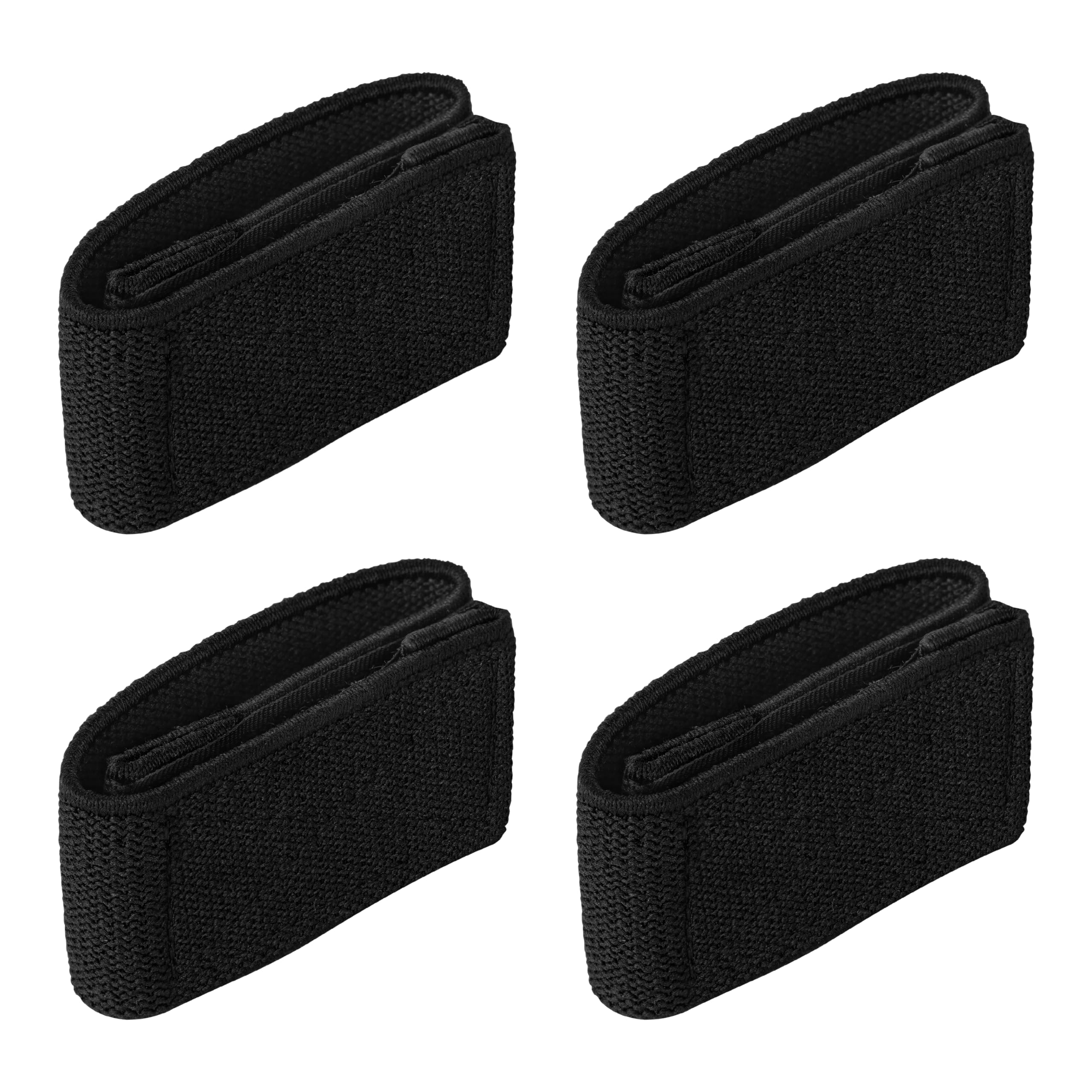 wisdompro 4 Pcs Elastic Belt Loop, Duty Belt Keeper for 2" - 2.25" Wide Belt, Belt Loops for Police/Military/Tactics- Black - Image 2
