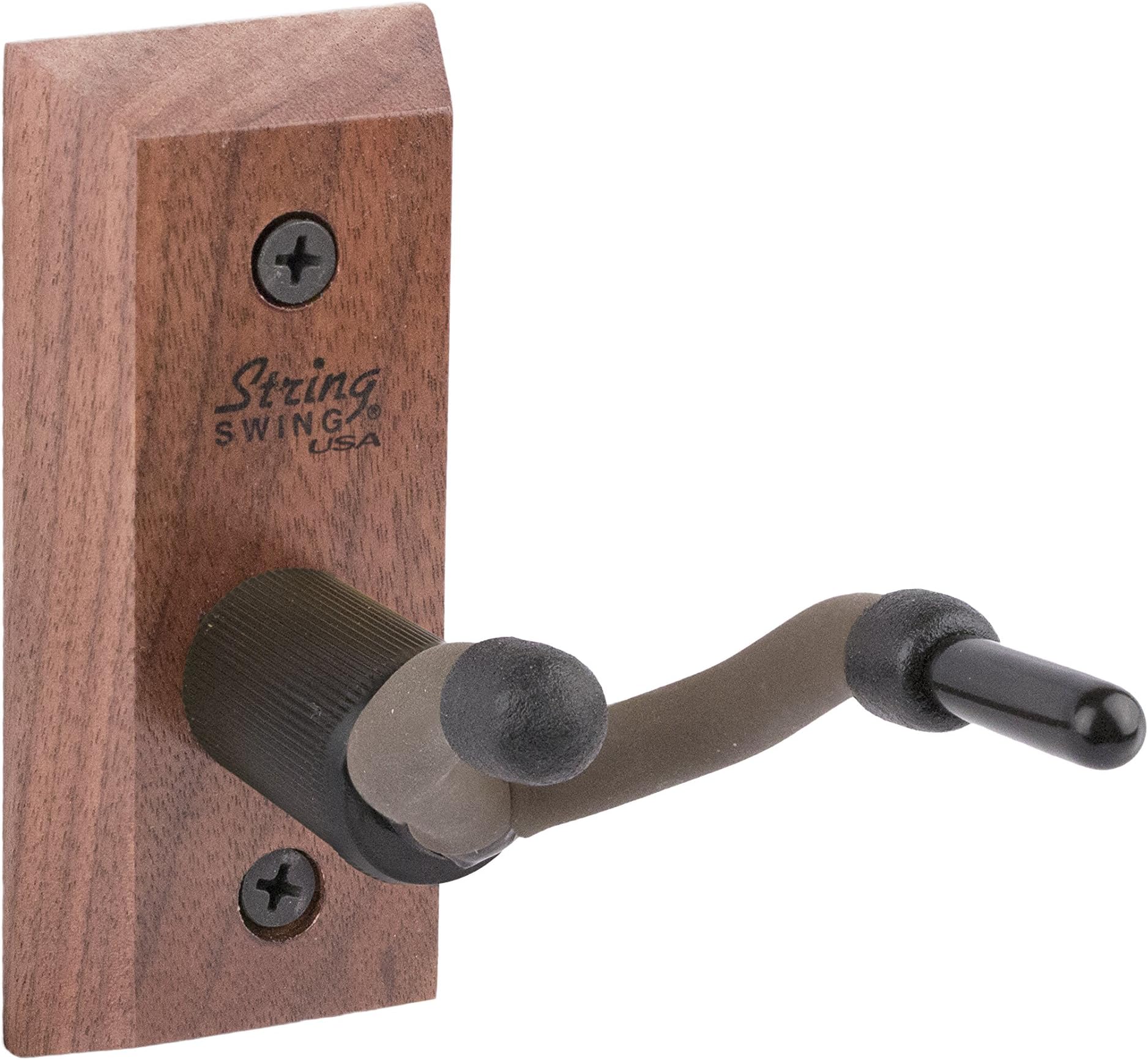 Hardwood Home & Studio Violin Hanger Wall Mount - for Small Violins and Violas - Black Walnut
