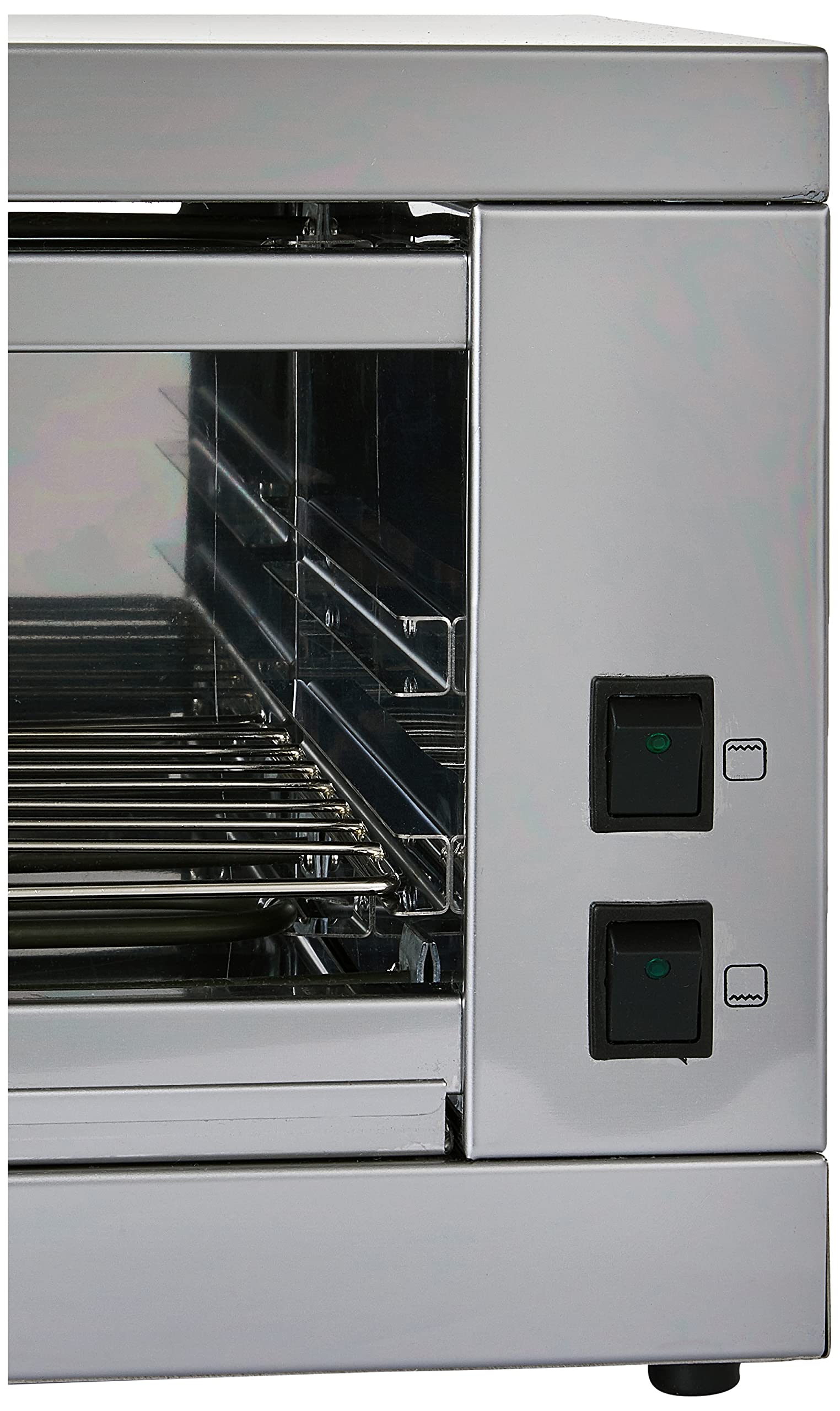 SARO CIVAS Tostadora para 6 tostadas, acero inoxidable, calor superior e inferior conmutable por separado, bandeja recogemigas, 2 niveles de calor, 2,2 kW, 535 x 270 x 275 mm