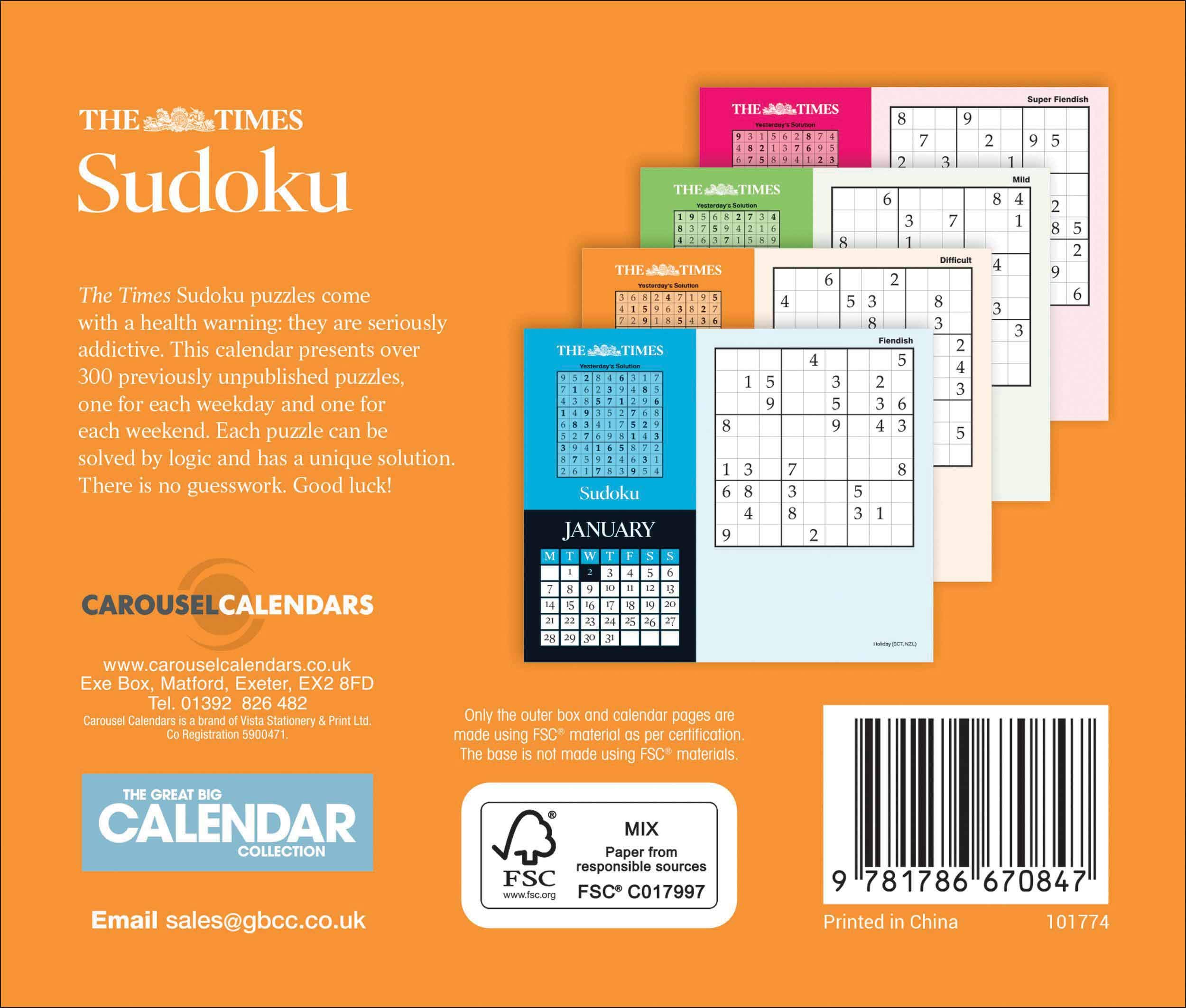 Sudoku, The Times B 2019