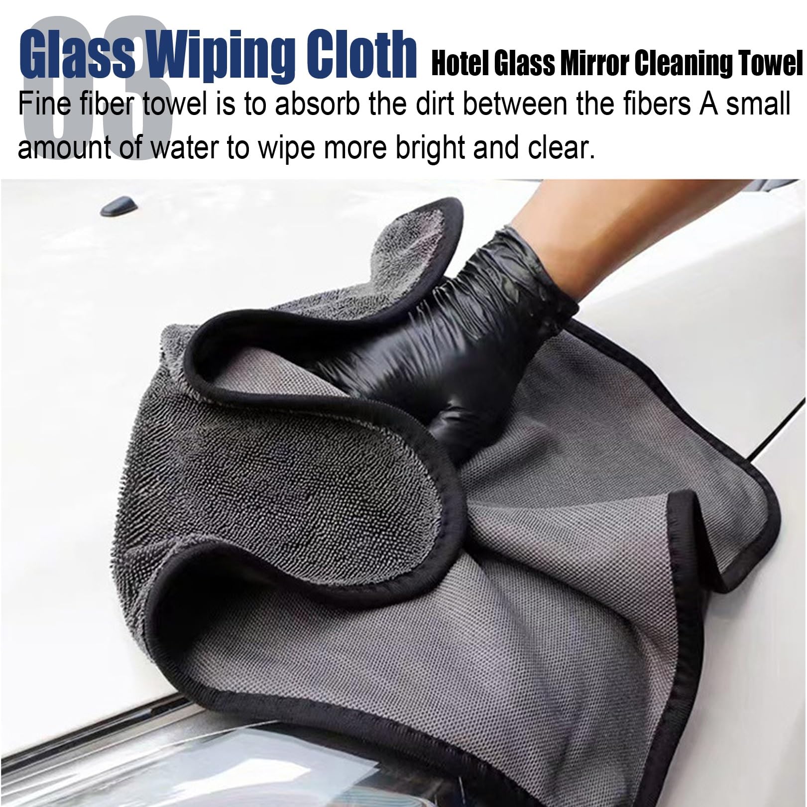 Microfiber Cleaning Towel Thicken Soft Drying Cloth Car Body Washing Towels Double Layer Clean Rags 60 160cm 24 — view 4