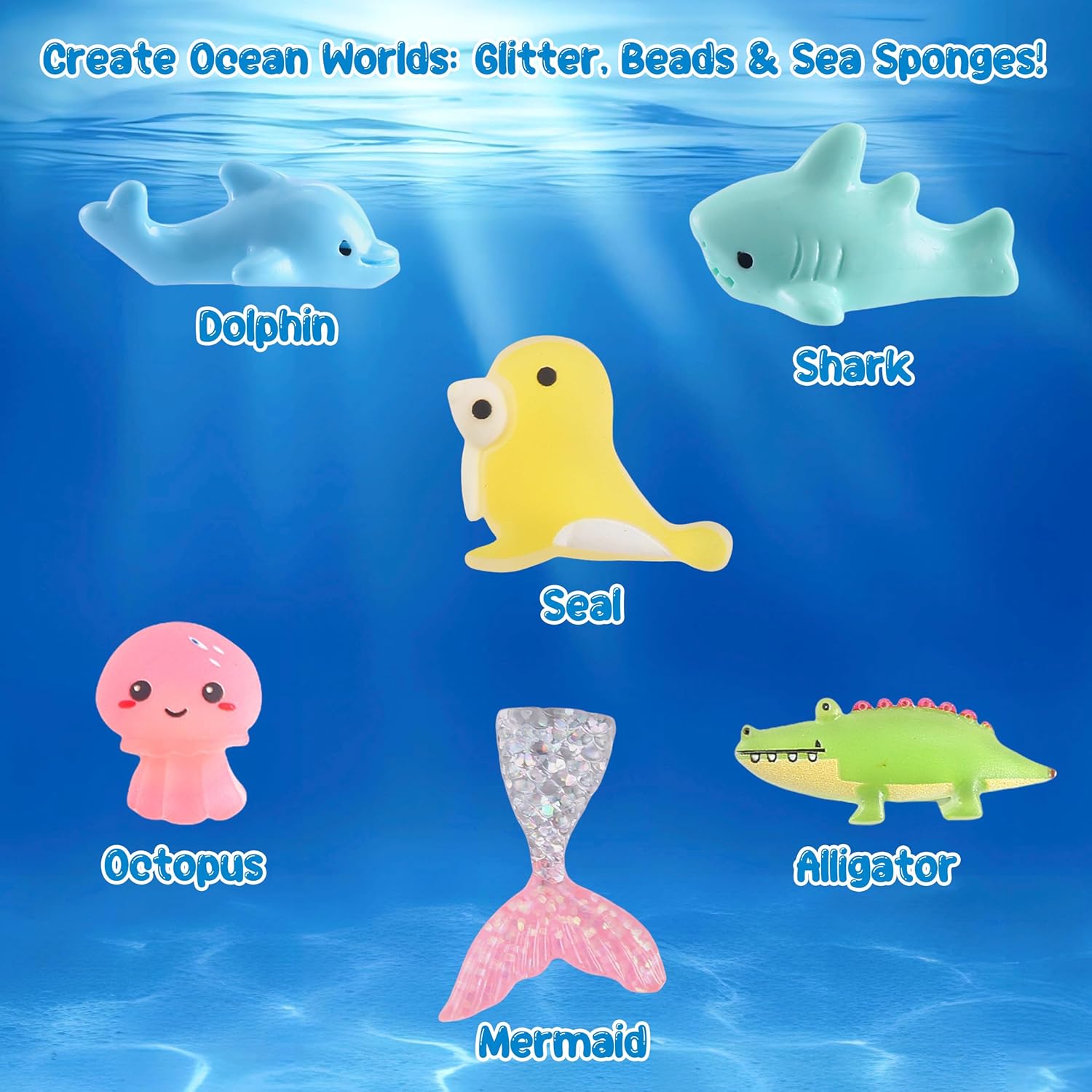 Seal Ocean Slime Kit - 200ML Sunny Yellow Crystal Slime with Ice Cream Tub,Slime Party Favors, Non-Sticky Sensory Toys for Kids 5-12, Classroom Treasure Box Gifts