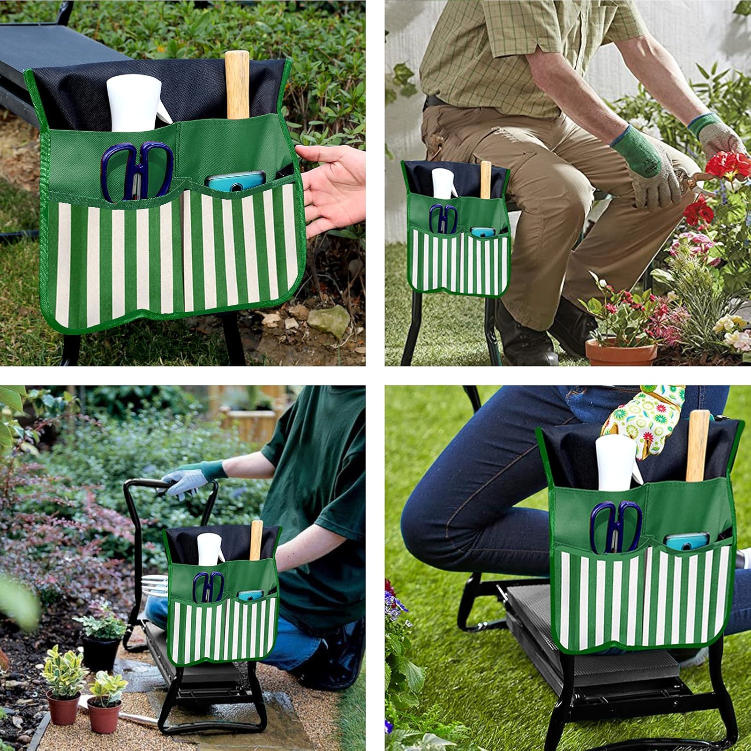 Exсluѕіvе Sресіаl UHINOOS Garden Kneeler and Seat-Foldable Garden Bench Garden Stools with 2 Tool Pouches, Portable Garden Kneeling Pad EVA Foam Pad (Black&Green) Crаzу Clеаrаnсе UHINOOS Garden Kneeler and Seat-Foldable Garden Bench Garden Stools with 2 Tool Pouches, Portable Garden Kneeling Pad EVA Foam Pad (Black&Green)