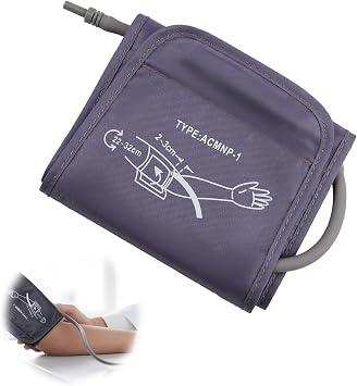 Blood Pressure Cuff 22-32CM Arm Circumference for Blood Pressure Monitor | Adjustable Replacement Cuff Portable Blood Pressure Machines Home Use Cuff for Elders Home Use (Silver Gray)