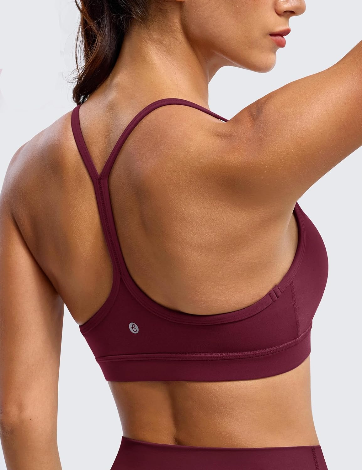 BAYDI Clouduxi Y Back Sports Bra for Women - Padded Racerback Spaghetti Strap Low Impact Workout Yoga Bra, A-C Cups