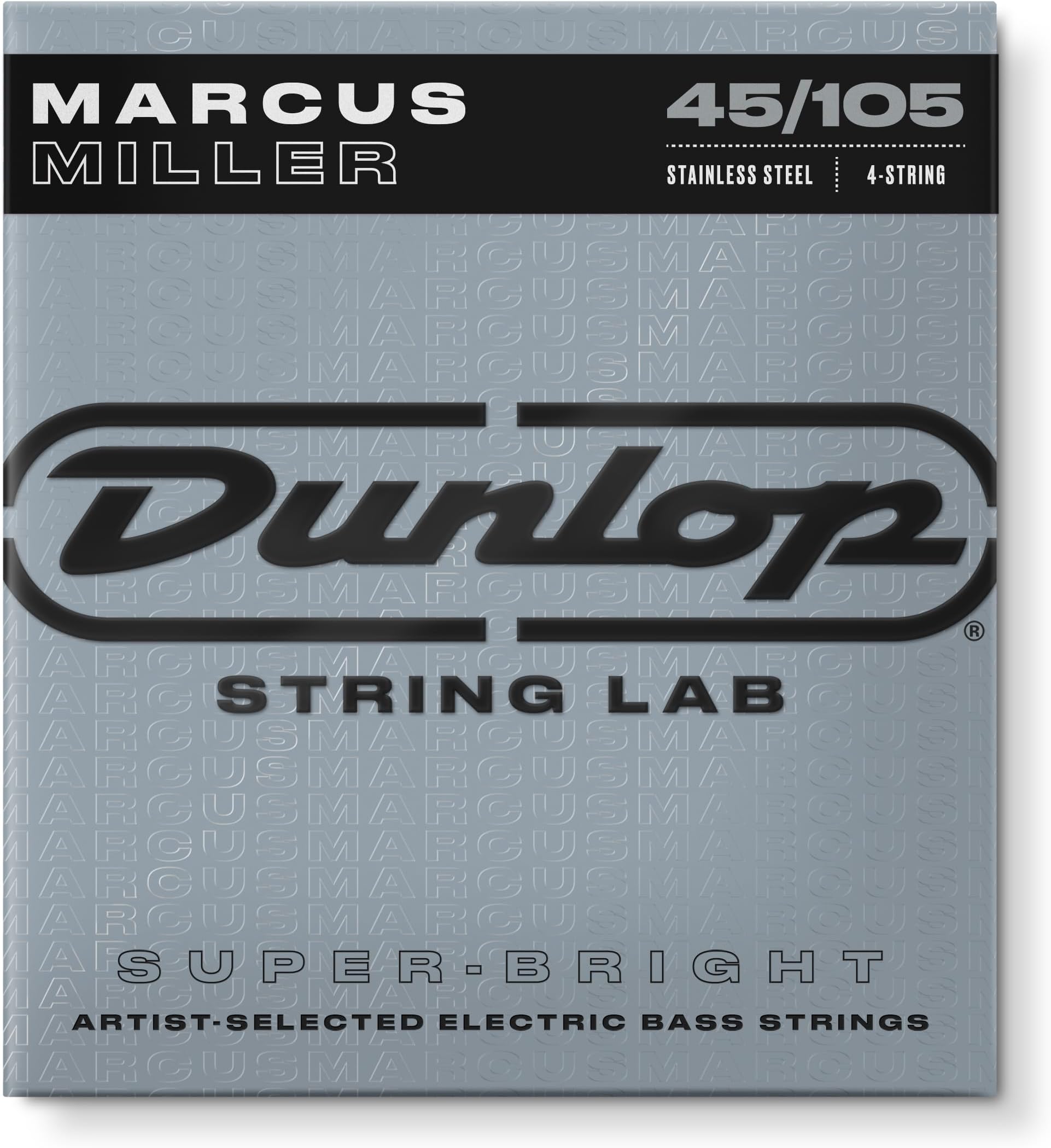 Dunlop Set of 4 String Bass Marcus Miller Super Bright Stainless Steel 45-105 Gauge