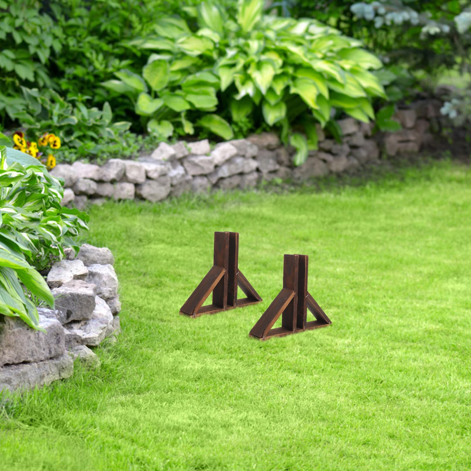 2 Pcs Decked Accessories Garden Fence Base Bracket Free Standing Fence Base Wood Fence Base Wooden Gate Support