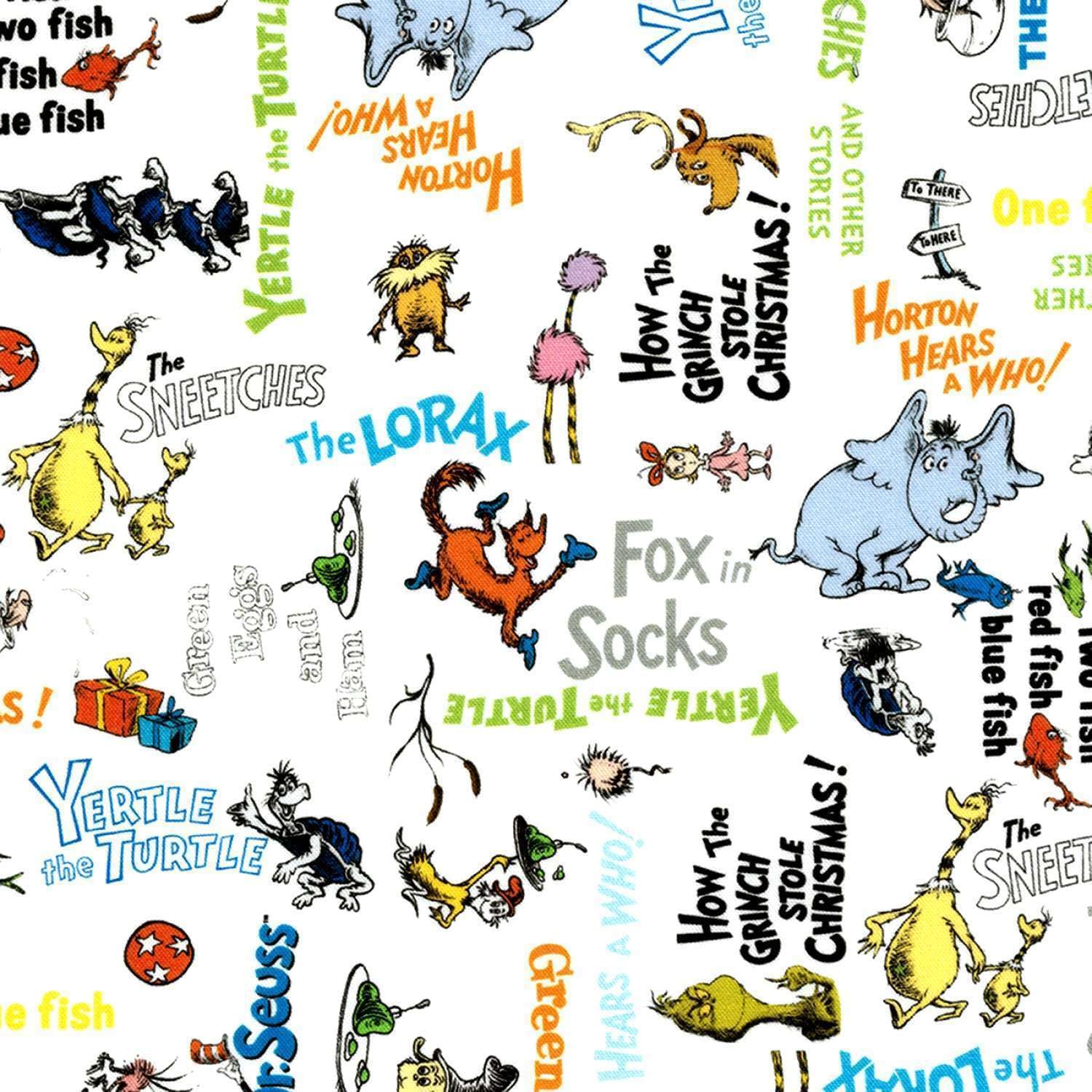 Robert Kaufman - Celebrate Seuss - Celebration Characters - White