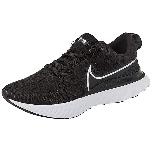 NIKE Men's React Infinity Run FK 2 Runners, Black White Iron Grey, 10