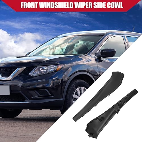 Miniatura 3 de 66895-4CL0A / Extensión de carenado lateral del limpiaparabrisas delantero izquierdo derecho/parabrisas para Nissan Rogue 2014-2019, duradero,