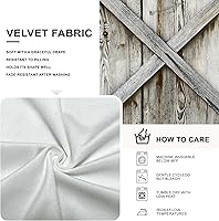 Vista 7 de Cortinas de puerta de granero para puertas, cortina opaca rústica para puerta de privacidad, cortinas divisoras de habitación, cortina de armario