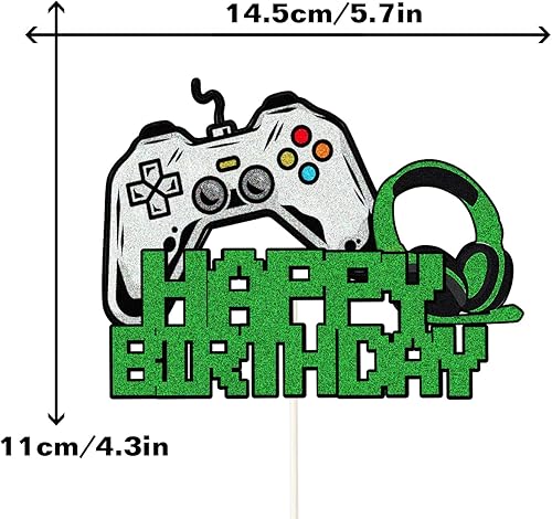 Miniatura 2 de Decoración de pastel de feliz cumpleaños para videojuegos, decoración de cumpleaños, para niños, niñas, jugadores, fiesta, pasteles, suministros