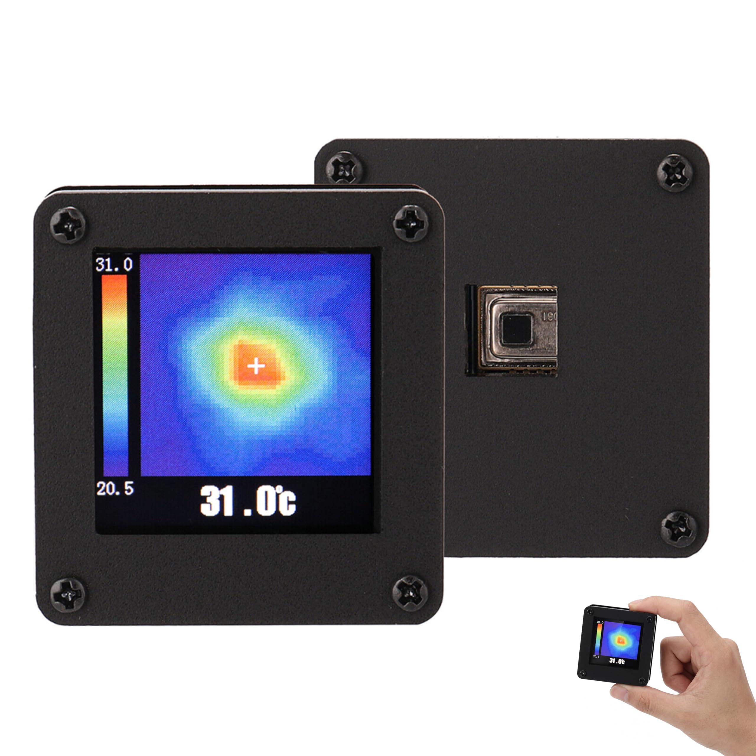 Cámara termográfica, cámara de imagen térmica infrarroja portátil de mano, distancia máxima de detección de 7 metros, sensor térmico infrarrojo alimentado por USB, Portátil Camara Termica Mini