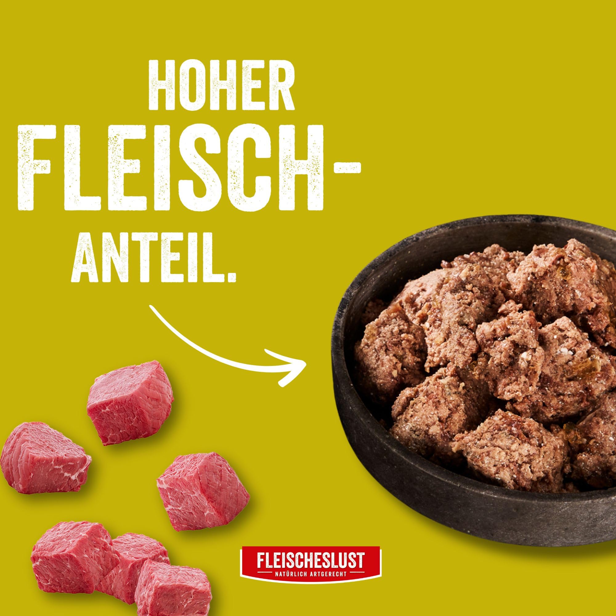 Fleischeslust Comida húmeda para perros y gatos | Steakhouse cabra pura (6 x 800 g) | latas de carne pura | monoproteína | alimentos complementarios | sin cereales | sensible