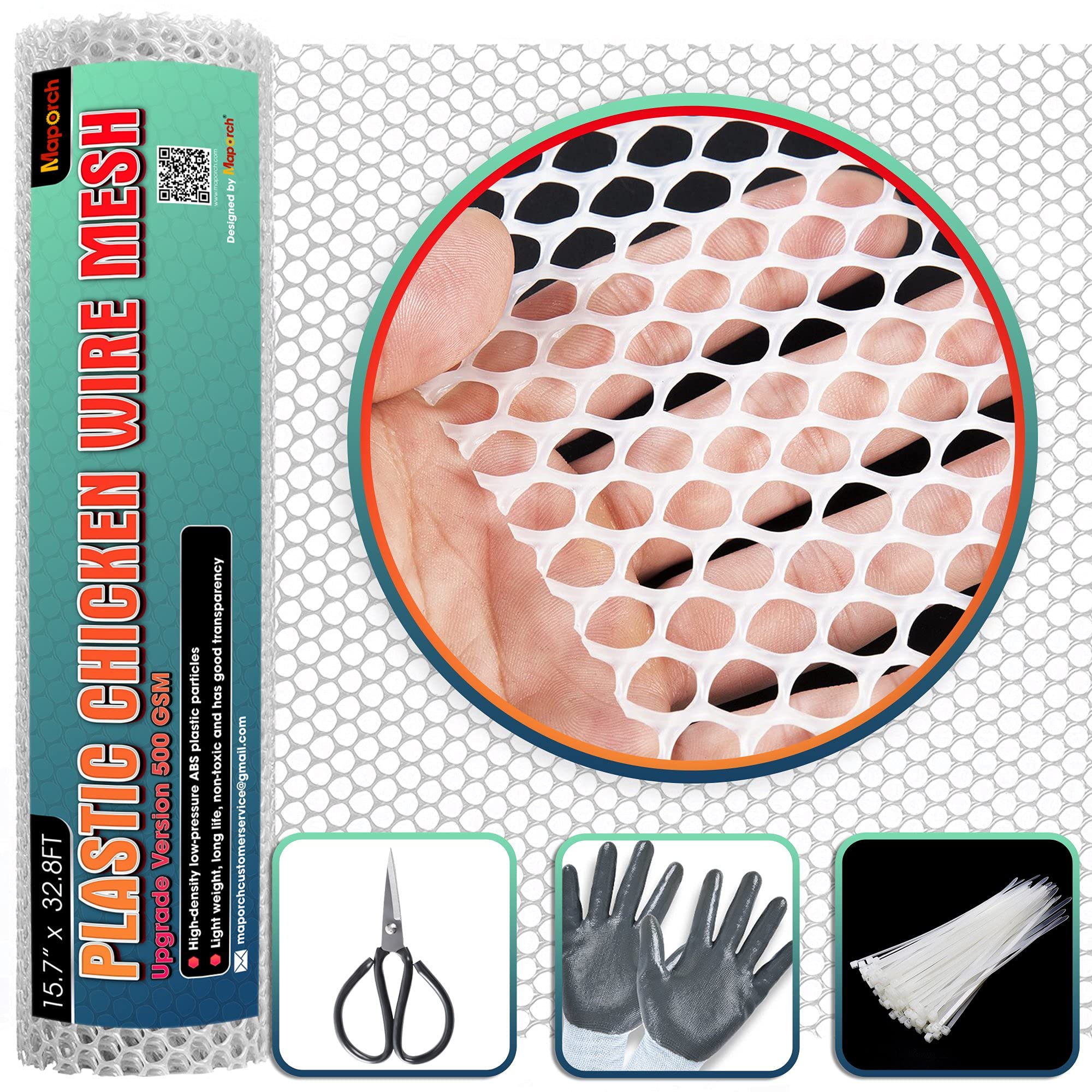 Buy ORCH Upgraded 15.7 IN x 32.8FT Plastic Chicken Wire Fence Mesh