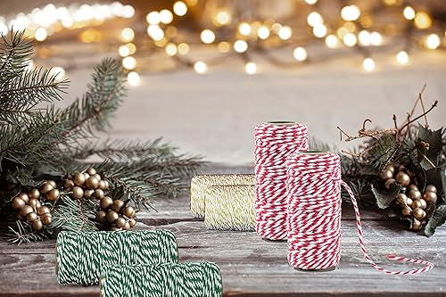 Miniatura 5 de K-Kraft Papel de regalo Red Bakers Twine 3 rollos – 120 pies cada uno – 360 pies en total