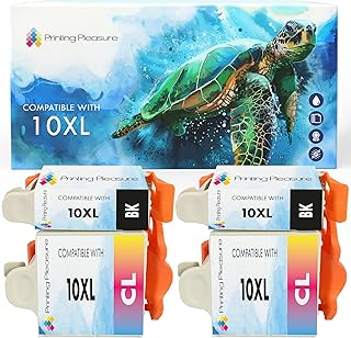 4 XL (2 SETS) Compatible Kodak 10B & 10C Ink Cartridges for Kodak ESP 3 5 7 9 3200 3250 5000 5100 5200 5210 5250 5300 5500 6100 6150 7200 7250 9200 9250 Hero 6.1 7.1 9.1 - Black/Colour, High Capacity