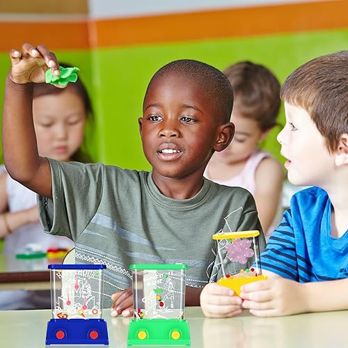 Miniatura 6 de Sumind 6 anillos de agua de mano, juego de agua de mano, mini juegos retro de los años 80 y 90 para niños, rellenos de calcetines de Navidad,