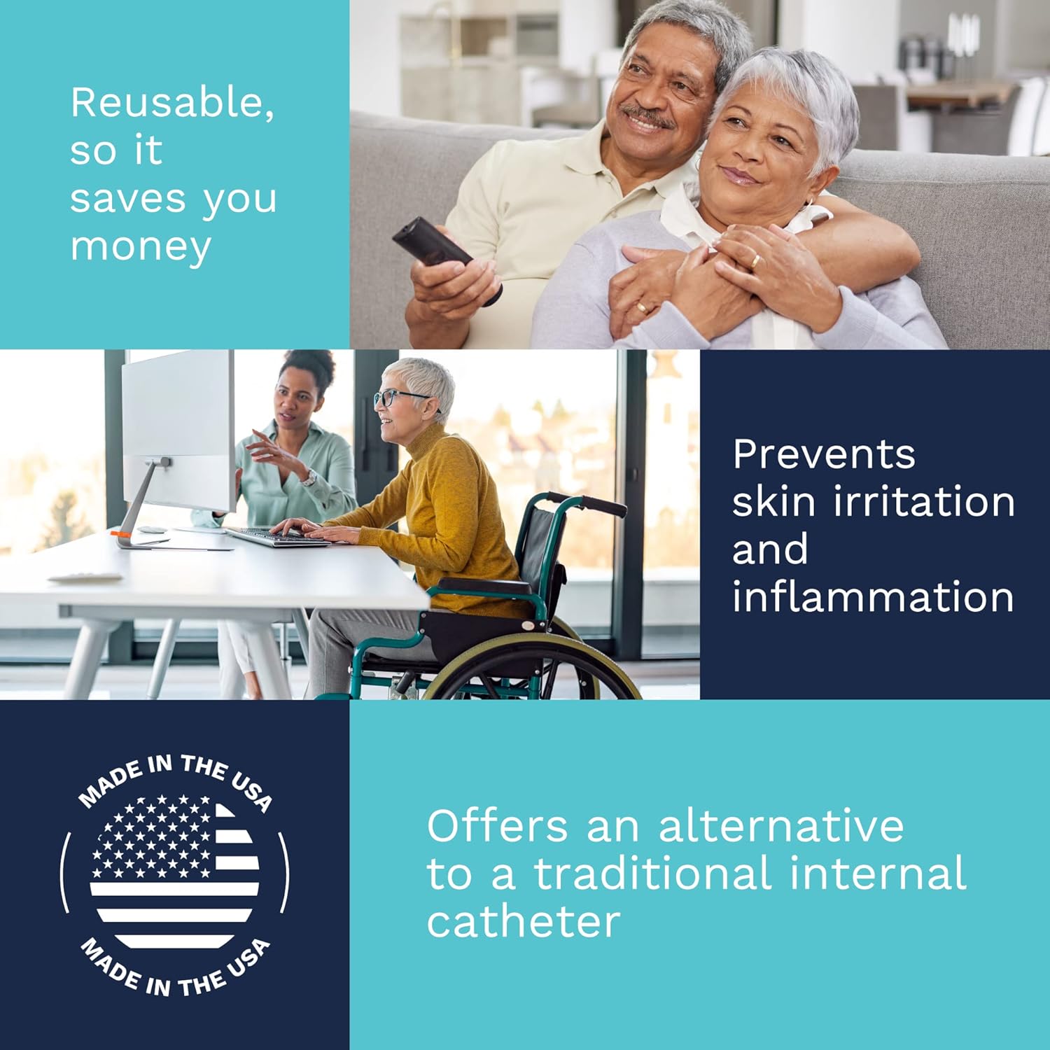 DemeTECH Ur24T F15 Female External Catheter, Catheter Attachment for Aspirator, Bladder-Control Catheter