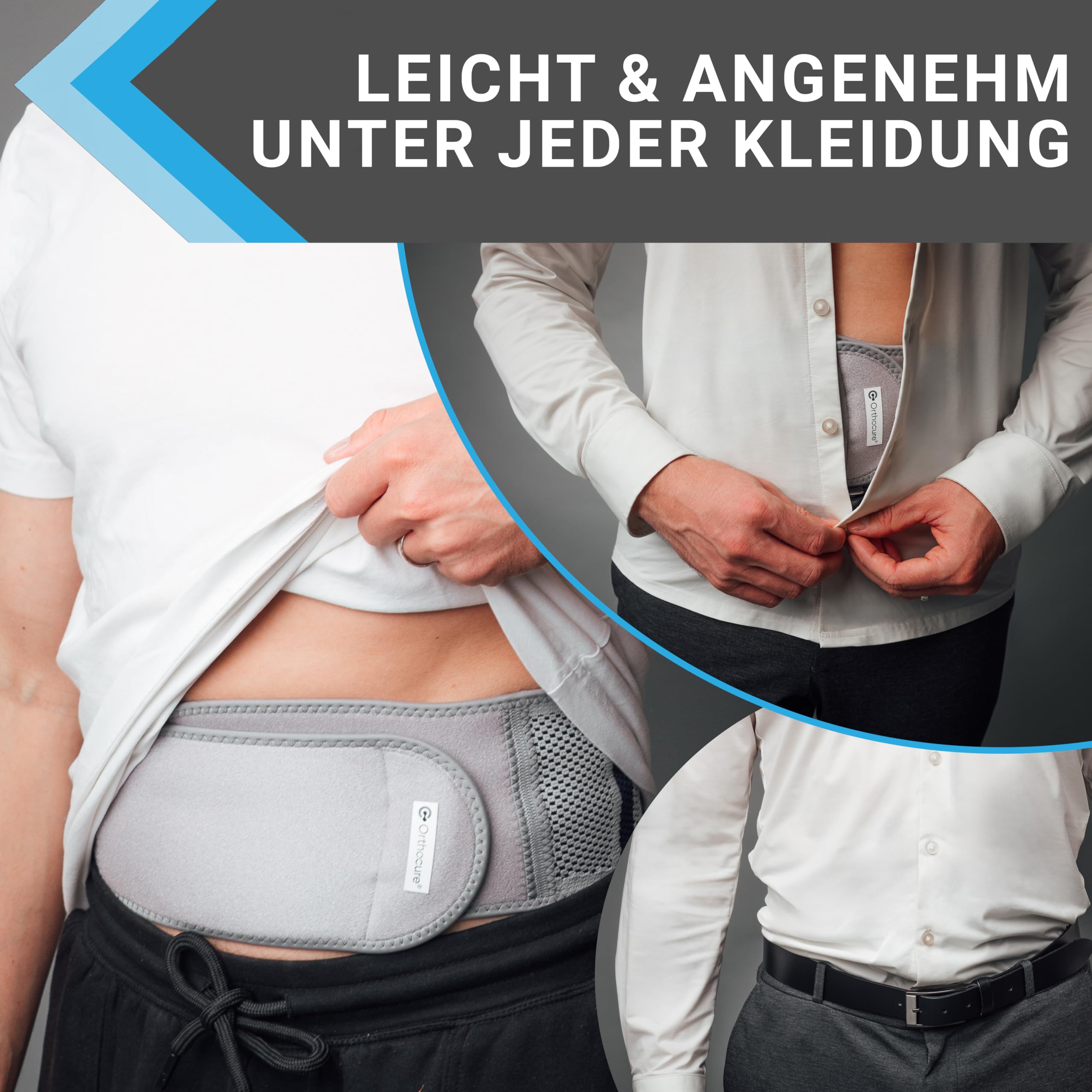 Rückenstützgürtel [waschmaschinenfest] Rückengurt für Lendenwirbelsäule | Nierengurt Nierenwärmer | Rückenbandage Herren & Damen | Rückenwärmer Hilfe bei Bandscheibenvorfall (M 81-95 cm)