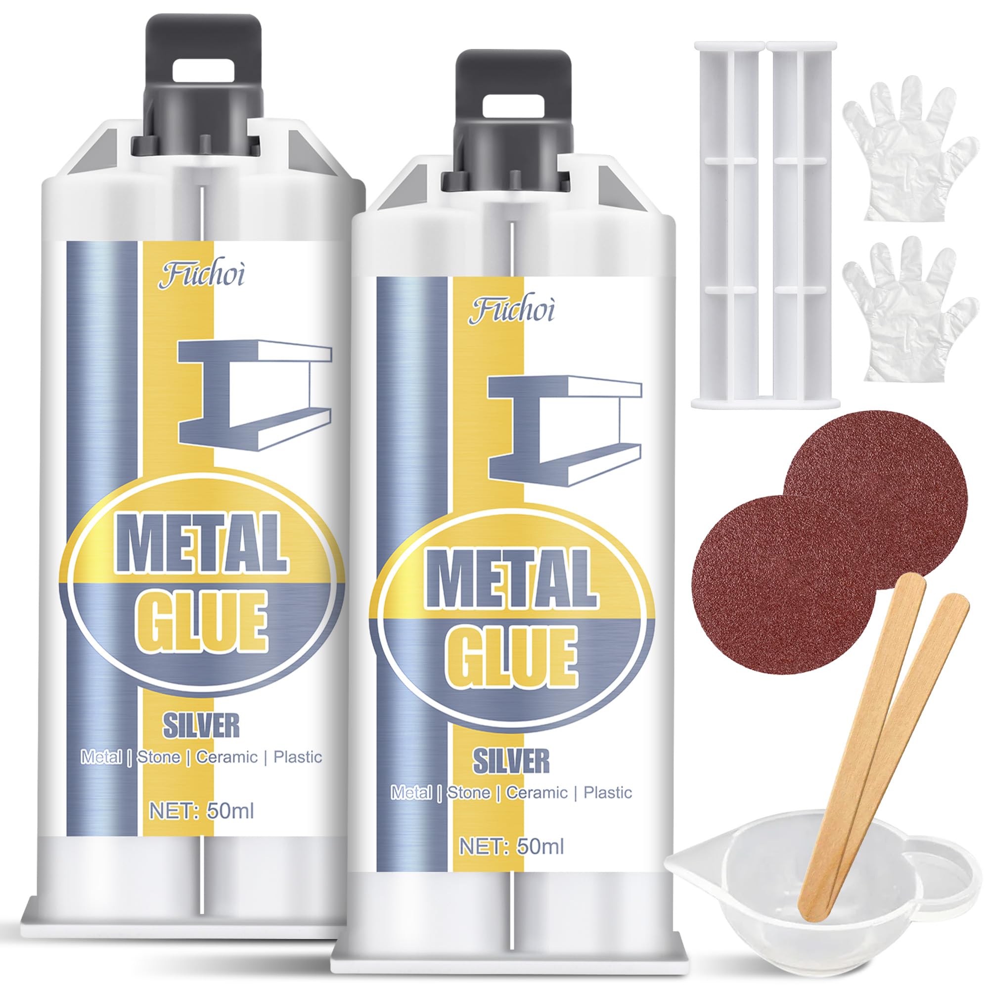 Klej do metalu Extra Stark 100ml - 2-składnikowy płynny klej metalowy do spawania i naprawy stali nierdzewnej, aluminium, ceramiki, tworzyw sztucznych, drewna, kamienia - wodoodporny, odporny na