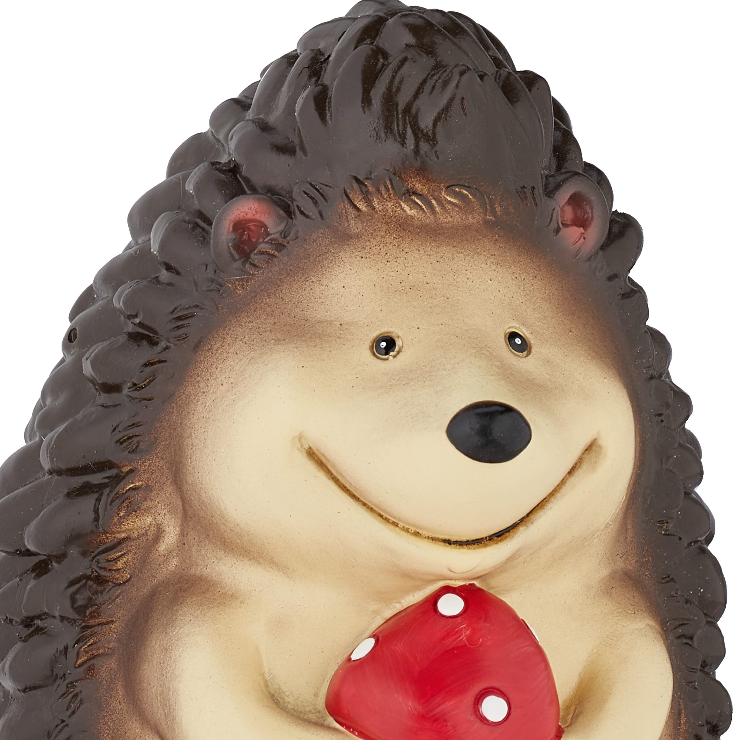 Relaxdays Figurka ogrodowa, jeż, odporna na warunki atmosferyczne, dekoracja ogrodowa, wys. x gł.: 15 x 10,5 x 10,5 cm, jesienna figurka dekoracyjna, do użytku wewnątrz i na zewnątrz, brązowa